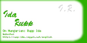 ida rupp business card